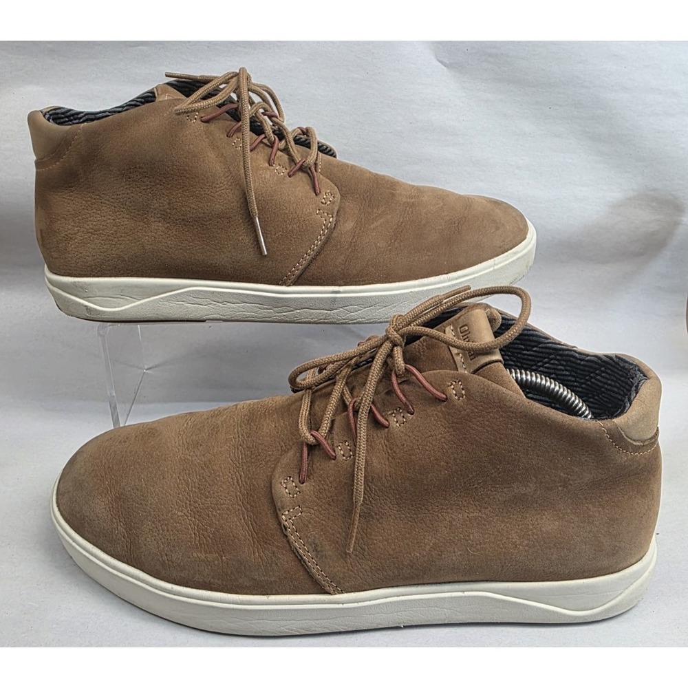Olukai Nana Hele (Sz 11.5)  Wai'apo Chukka Boots Brown Sneakers Sheep Fur Men's